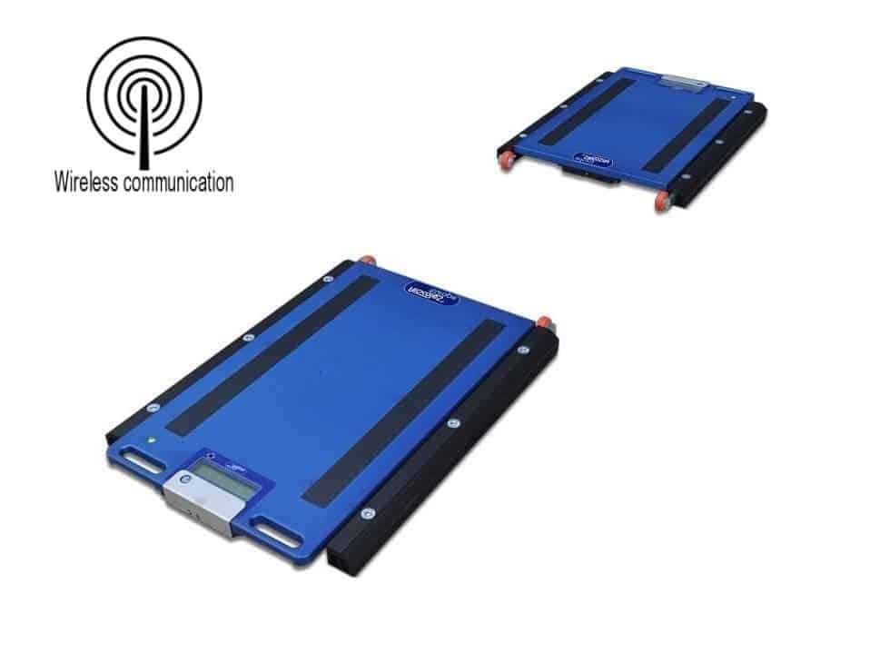 Aswegers WS-RF draadloos (statisch) – tot 30 ton per as – 2 plateaus 560x400mm (max. 8) – LCD-display per plaat