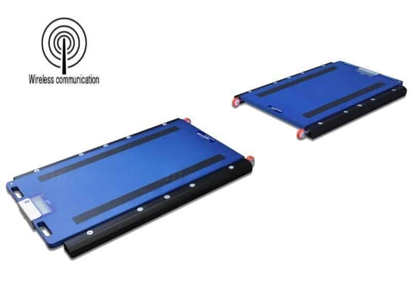 Wielasweger WL-RF draadloos (statisch) – tot 40 ton per as – 2 plateaus 500x950mm (max. 8) – LCD-display per plaat